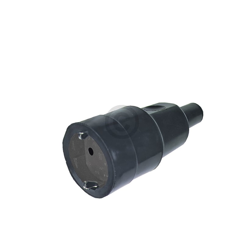 Schuko-Kupplung, schwarz