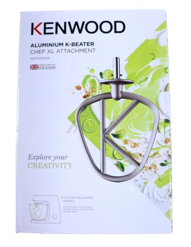 K-Knethaken für Küchenmaschine DeLonghi AW20011062 Alu-Kneter