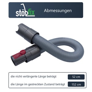 Stretch Verlängerungsschlauch für Dyson V7 V8 V10 SV10 SV11 - Staubsauger Zubehör mit Quick Release wie 967764-01