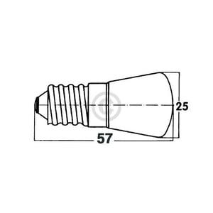 Lampe E14 25W 26mmØ 57mm 230V klein bis 300°C für Backofen Mikrowelle Kühlschrank