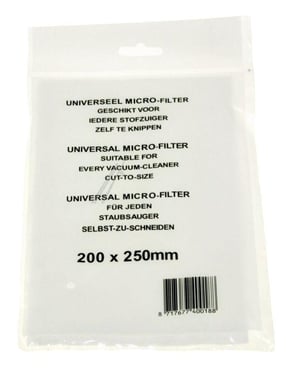 Mikrofilter Zuschneidbar für Staubsauger Com F93523 Feinstaubfilter