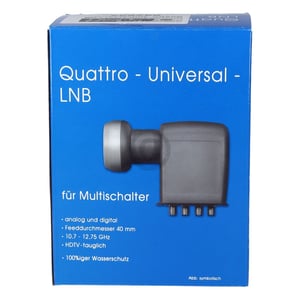 LNC Quattro Feedaufnahme 40mm 4 Ausgänge für 6 oder mehr Teilnehmer Multischalte