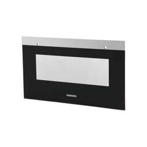 Frontglasscheibe schwarz, geklebt, Edelstahl-Applikation,Kompakt, StudioLine, Siemens schwarz, geklebt, Edelstahl-Applikation, 00776181