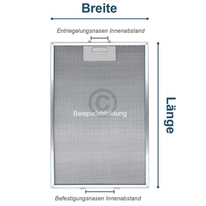 Metallfettfilter gorenje 415600 457x185mm für Dunstabzugshaube