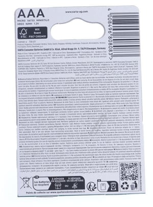 Varta Solar-Akkus AAA für Ofen 56733101402 2er-Blister, 1,2V, 550mAh