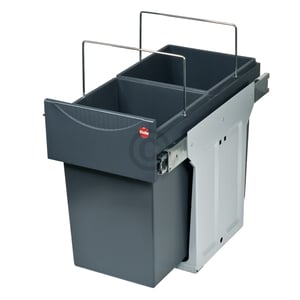 Einbauabfallsammler Hailo 3666101 AS Tandem 2x15 Liter dunkelgrau