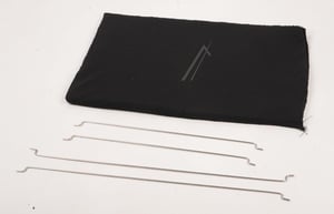 Kohlefiltermatte für Dunstabzugshaube Whirlpool/Indesit 488000861629 328x240x10 mm