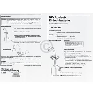 ND-Badarmatur KWC 115.165 SL 17 C Standard für Waschtisch