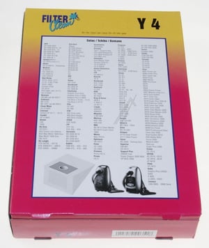 Y4-Beutel für Staubsauger Filterclean 000118K 5er-Pack