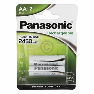 Batterie AA Mignon Panasonic HHR-3XXE/2BP Ni-MH 1,2V 2450mAh 304523