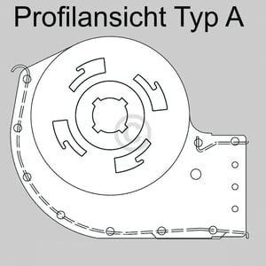 Malag Querstromlüfter 180mm TypA Motor links 166604