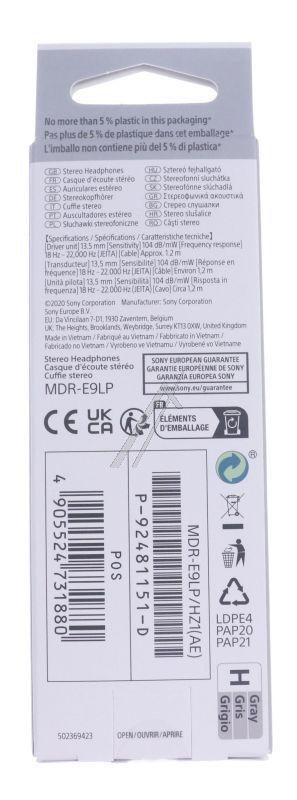 MDRE9LPHAE Kopfhörer weiß für Sony MDRE9LPHAE In-Ear