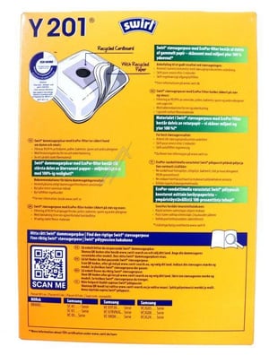 Staubsaugerbeutel Y201 für Staubsauger Melitta 6778483 MP Airspace Green Line 4 Stk.