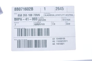 Glasablage für Kühlschrank Electrolux AEG 8582651087396 4er-Set