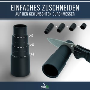 Schlauchadapter [1er Set] - Universeller Staubsaugeradapter u. a. für Geräte von Bosch, Makita, Kärcher