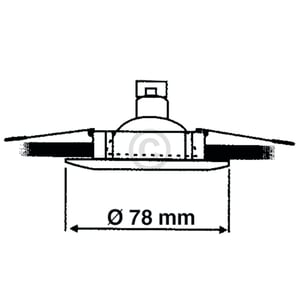 Lampenhalter 78mmØ chrom matt Alu-Einbaustrahler starr Rutec 55849