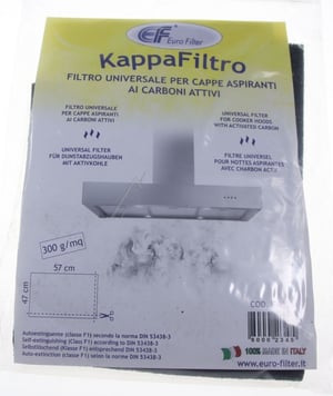 Kohlefilter 47x57cm für Dunstabzugshaube Eurofilter 300004KDK Zuschneidbar