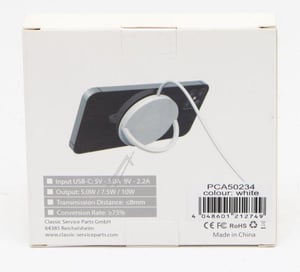 Classic Staubsauger Ladegerät PCA50234 10W Qi, weiß, Magnet