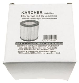 Zylinderfilter für Kärcher Staubsauger Com Feinfilter