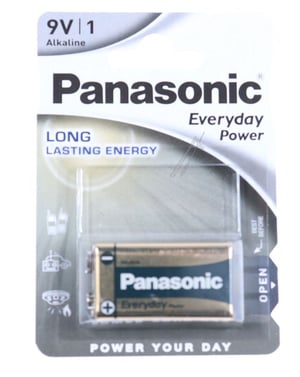 Batterie 6LR61 9V für Mikrowelle Panasonic 6LR61EPS1BP Everyday Power, Einzelpack