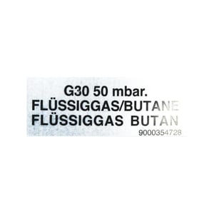 Düsensatz Flüssiggas G30/50mbar- IC5 Glaskeramik universal, 00633753