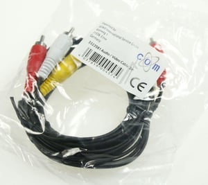 3x Cinch-Kabel für Fernseher & Telefonie Com 2,00m Videoverbindung