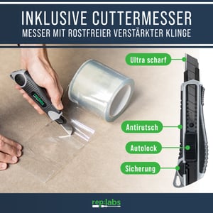 Reparaturklebeband [5m] transparent für das Abdichten von Löchern und Rissen - 