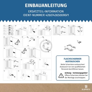 Türscharnier Set oben unten wie SIEMENS 12004051 für Kühlschrank