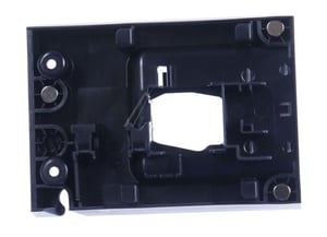 Auslaufträger-Gehäuse Vorderteil für Kaffeemaschine Bosch Siemens 12043824 vormontiert, Magnete, schwarz.