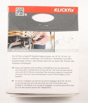 Klickfix Steckschloss Uniklip 2 für E-Scooter Egret Me_19025 schwarz, Befestigung