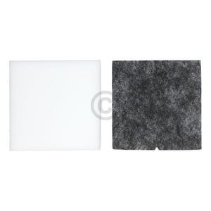 Filterset wie BOSCH 12011363 12011362 Abluftfilter Schaumfilter MIT Schwarzvliesmatte 115x115mm für Staubsauger