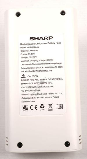 Akku für Staubsauger Sharp BATSVA0004N wiederaufladbar