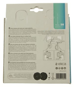Aktivkohlefilter Set für Dunstabzugshaube Elica KIT0161393 2 Stück