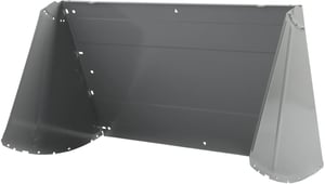 Frontblende für Dunstabzugshaube BSH-Gruppe 00776616 Edelstahl, weiß