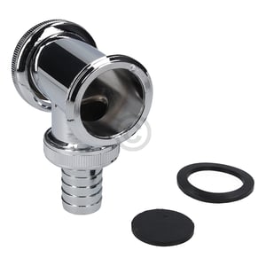 Siphonzwischenstück 1 1/4" chrom für Geräteanschluss Waschmaschine Geschirrspüle