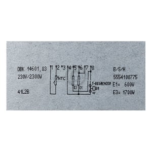 Heizkörper BOSCH 00096839 für Trockner