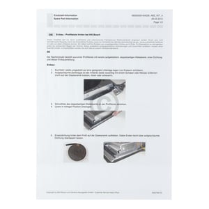 Zierleiste hinten Bosch 00688609 für Kochfeld