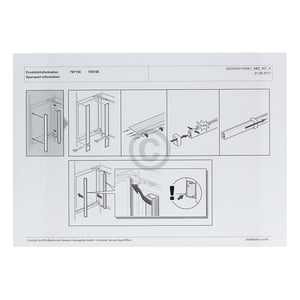 Seitenleiste SIEMENS 00707156 für Einbaukühlschrank Küchenkorpus