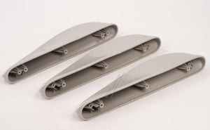 Ofen-Trommelrippen AEG 4055493904 Grau, 3 Stück