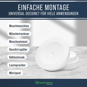 Schwingungsdämpfersatz rund universal für Waschmaschine Geschirrspüler 4Stk