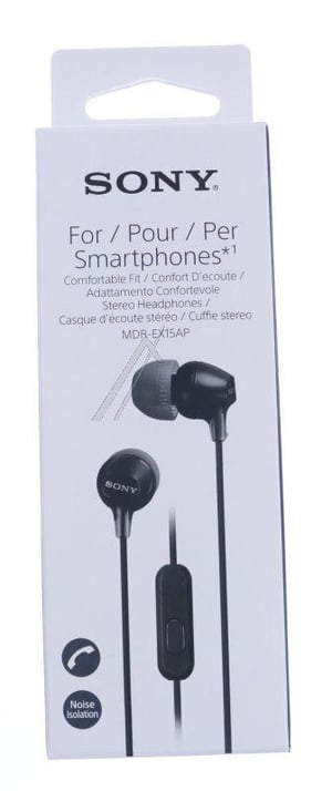 Sony MDR-EX15AP In-Ear Kopfhörer schwarz mit Mikrofon