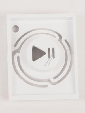 Start-/Pause-Taste für Whirlpool Waschmaschine 488000510758 Knopf weiß