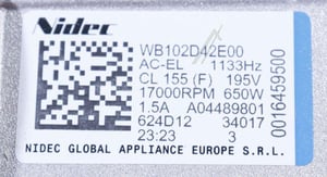 Induktionsmotor für Waschmaschine Electrolux 140044898017 195V