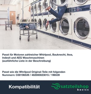 Motorkohlen [2er Set] für Waschmaschinen/Trockner von Whirlpool, Bauknecht wie 481281718952