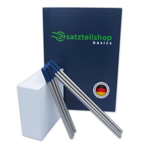 Edelstahl Glashalter für Geschirrspüler mit blauen Kappen - Set Allrounder