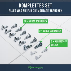 Türmontageset wie LIEBHERR 9086322 für Schlepptür Kühlschrank Gefrierschrank