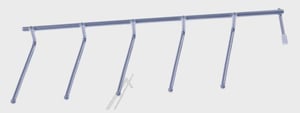 Plattenhalter kurz rechts DF 7502-B für Geschirrspüler Hisense Gorenje 499945 Halterung Gehäuse Gitter