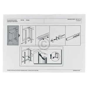 Seitenleiste BOSCH 00707158 für EinbauKühlschrank Küchenkorpus