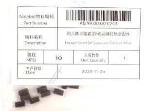 Innensechskantschrauben für E-Scooter Segway Ninebot Ab.99.00.00.0243 Flachspitze M5x8