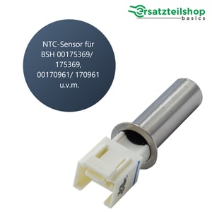 NTC/Sensor/Temperaturfühler für Waschmaschinen und Wäschetrockner - passend für Bosch/Siemens/Neff/Constructa/Balay - passend wie 00170961